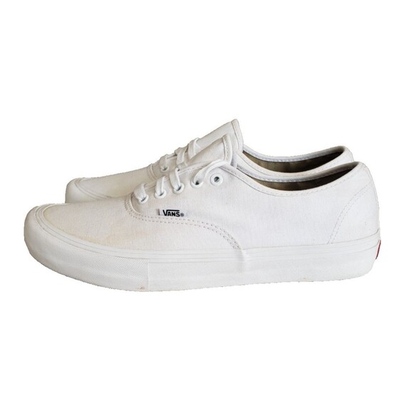 VANS Skate Authentic True White Canvas Classic Men\'s Sneakers 500714 Size 11